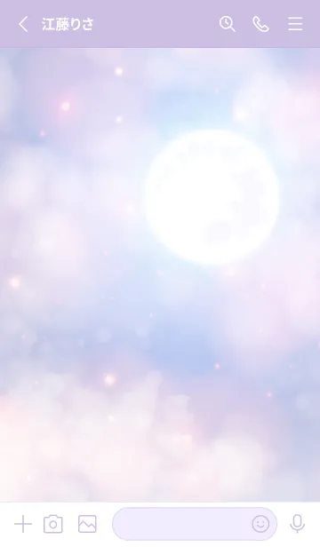 [LINE着せ替え] Moon And Star - PURPLE 16の画像2