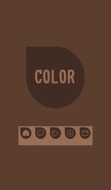 [LINE着せ替え] brown color J16の画像1