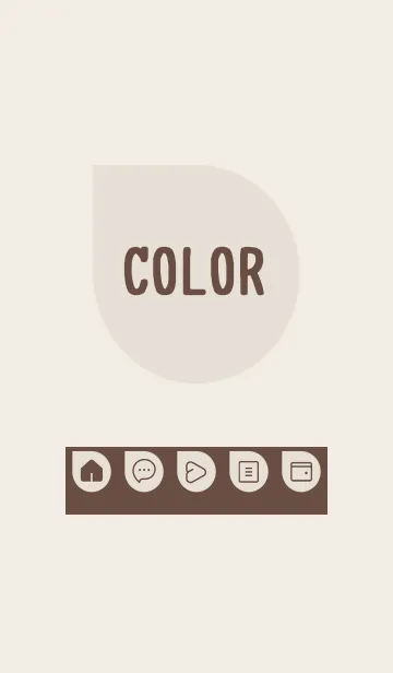 [LINE着せ替え] brown color J17の画像1