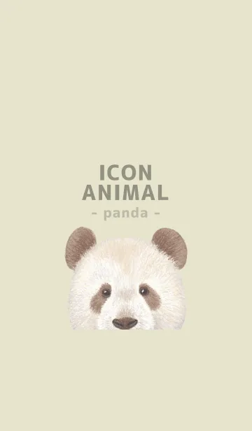 [LINE着せ替え] ICON ANIMAL - パンダ - PASTEL YE/02の画像1