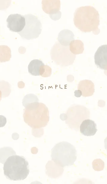 [LINE着せ替え] 水彩 ドット ベージュの画像1