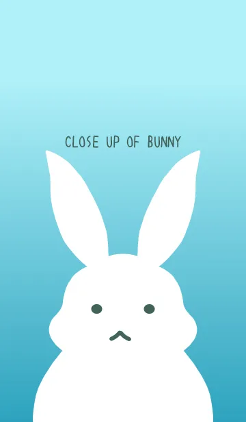 [LINE着せ替え] シンプルバニー/水色グラデーションの画像1