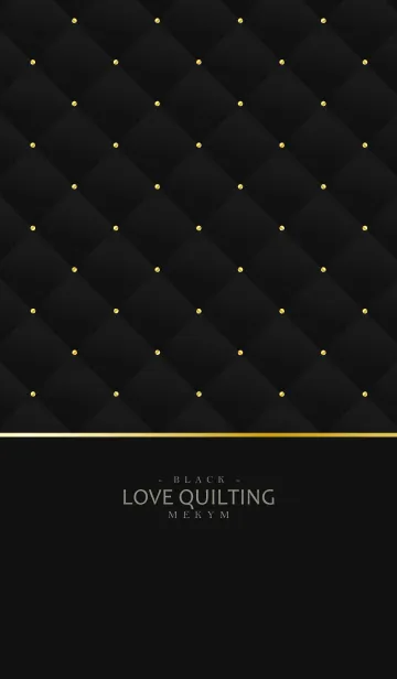 [LINE着せ替え] LOVE QUILTING BLACK 27の画像1