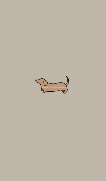 [LINE着せ替え] simple Dachshund(brown)の画像1