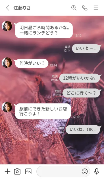 [LINE着せ替え] Snow Crystal Wood Type 7-3の画像3