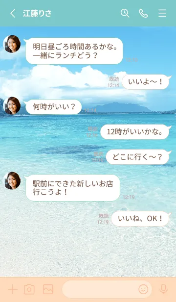 [LINE着せ替え] Beaches of hawaiiの画像3