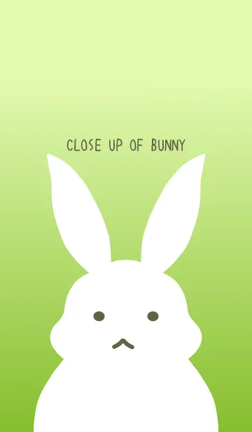 [LINE着せ替え] シンプルバニー/黄緑グラデーションの画像1