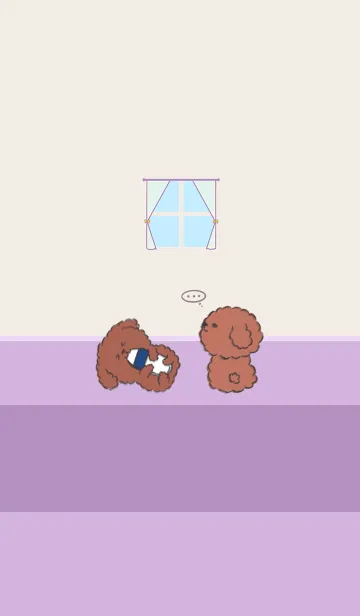 [LINE着せ替え] Naughty Teddy J-Purple (br2)の画像1