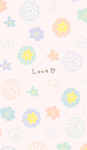 [LINE着せ替え] カラフル大人お花8の画像1