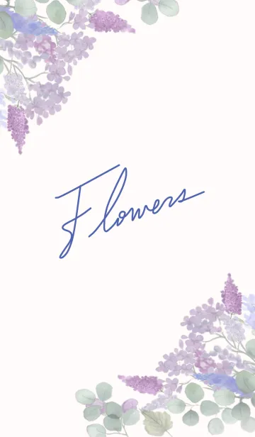 [LINE着せ替え] シンプルな大人っぽい花柄の着せかえの画像1