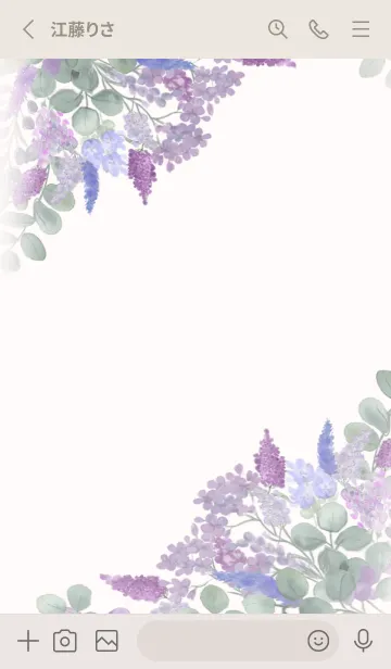 [LINE着せ替え] シンプルな大人っぽい花柄の着せかえの画像2
