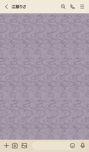 [LINE着せ替え] 和音 流水紋と五線とト音記号 薄色の画像2