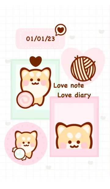 [LINE着せ替え] Pastel shiba sticker 5の画像1
