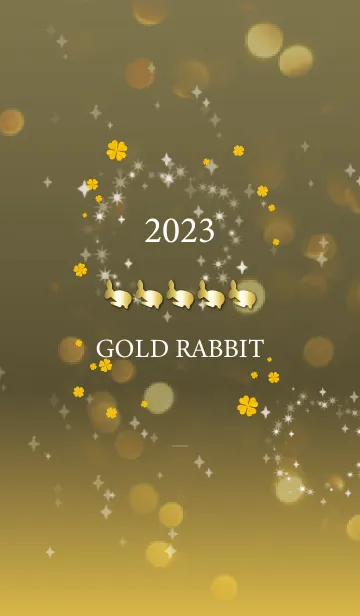 [LINE着せ替え] ゴールド : 2023 幸運のGold Rabbitの画像1