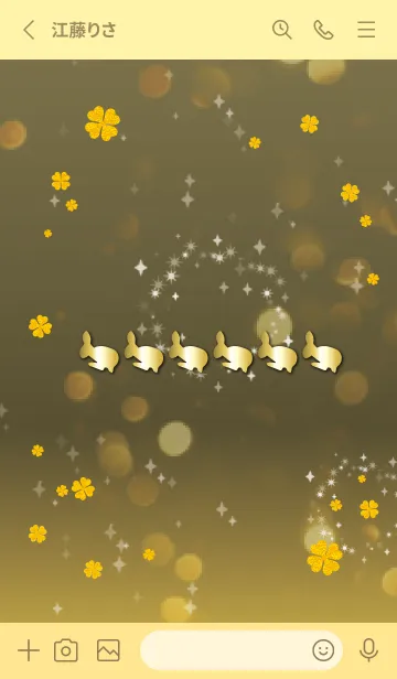[LINE着せ替え] ゴールド : 2023 幸運のGold Rabbitの画像2