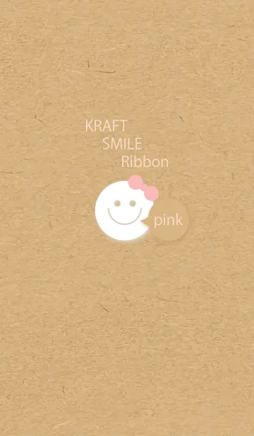 [LINE着せ替え] KRAFT SMILE Ribbon Pink 19の画像1