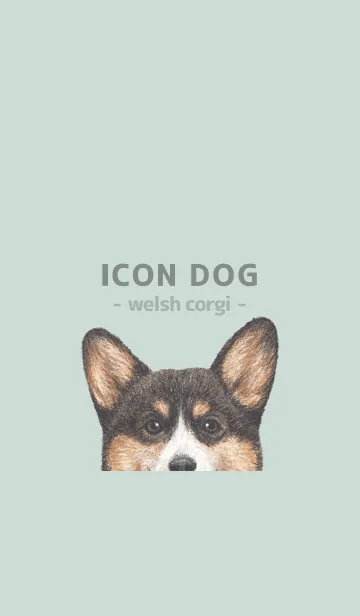 [LINE着せ替え] ICON DOG - コーギー 01 - PASTEL GR/04の画像1