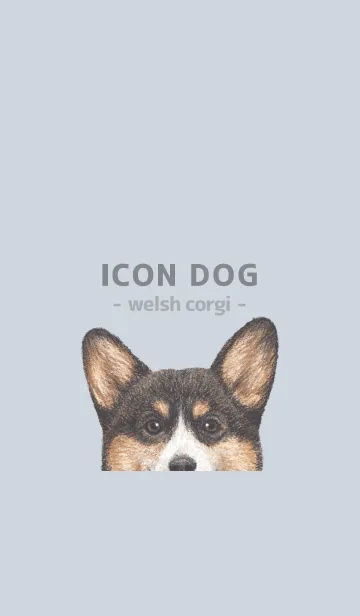 [LINE着せ替え] ICON DOG - コーギー 01 - PASTEL BL/04の画像1
