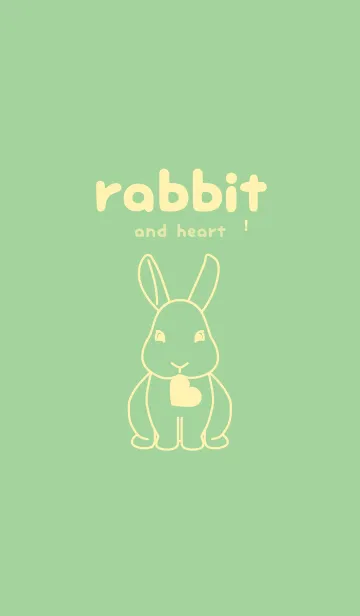 [LINE着せ替え] ウサギとハート (スプラウト)の画像1