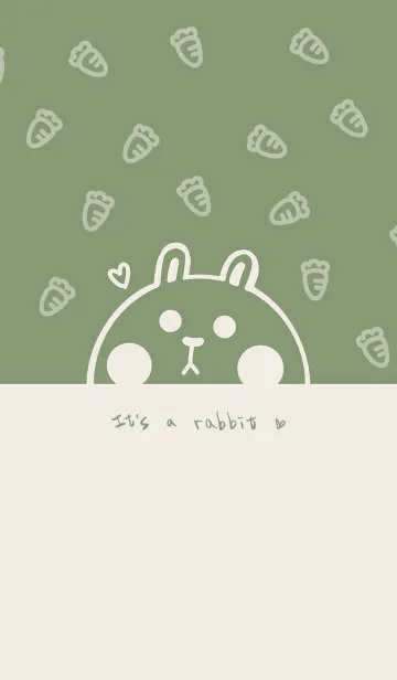 [LINE着せ替え] Bunny and Carrot J-Matcha Green (Br2)の画像1