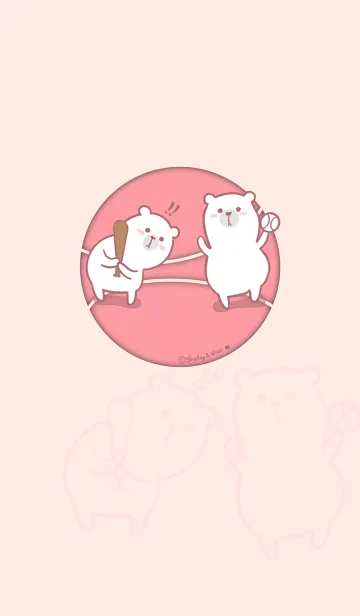 [LINE着せ替え] Here Comes Bears J - Pale Pink (Pi2)の画像1