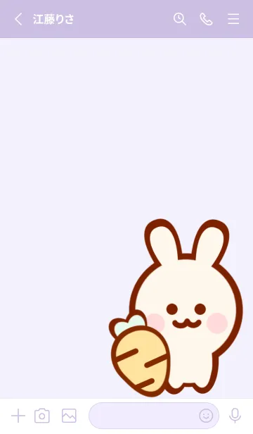 [LINE着せ替え] Pastel bunny sticker 5の画像2