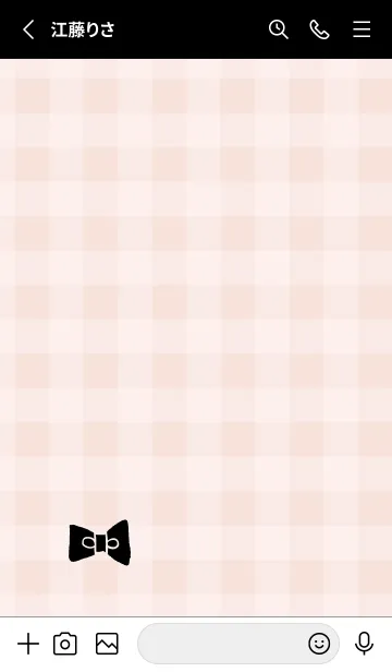 [LINE着せ替え] チェック柄 リボン26の画像2