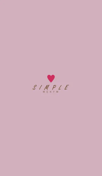 [LINE着せ替え] DUSKY PINK BROWN - SIMPLE HEART 23の画像1