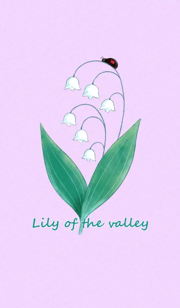 [LINE着せ替え] 【幸せが訪れる♡】すずらんとてんとう虫の画像1