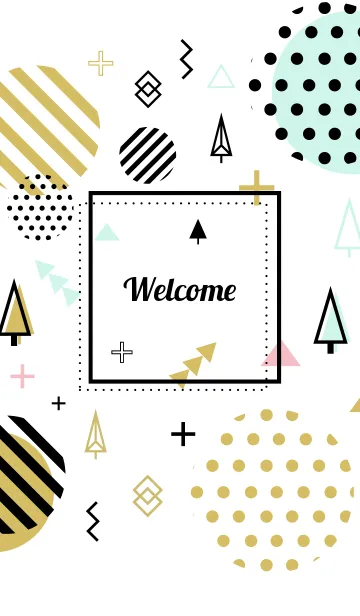 [LINE着せ替え] Geometric Welcome (New Year)の画像1