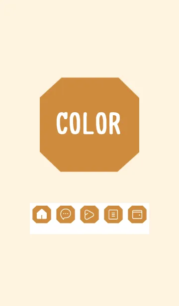 [LINE着せ替え] brown color K19の画像1