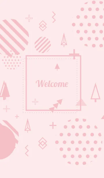 [LINE着せ替え] Geometric Welcome  Wisp Pinkの画像1