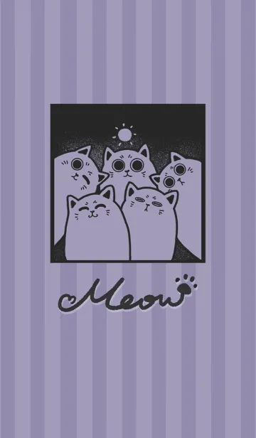 [LINE着せ替え] Meow J-Purple (bw2)の画像1