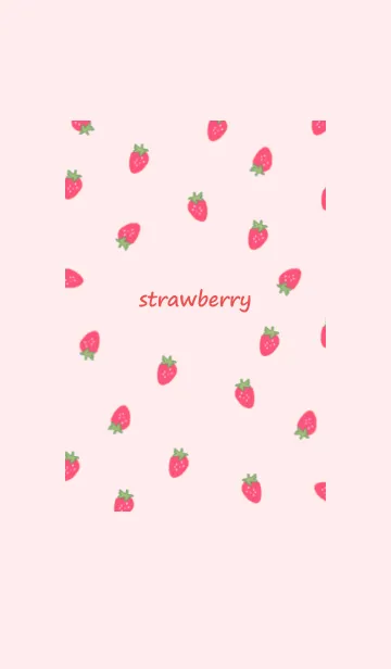 [LINE着せ替え] strawberry_pattern (pink gray)の画像1