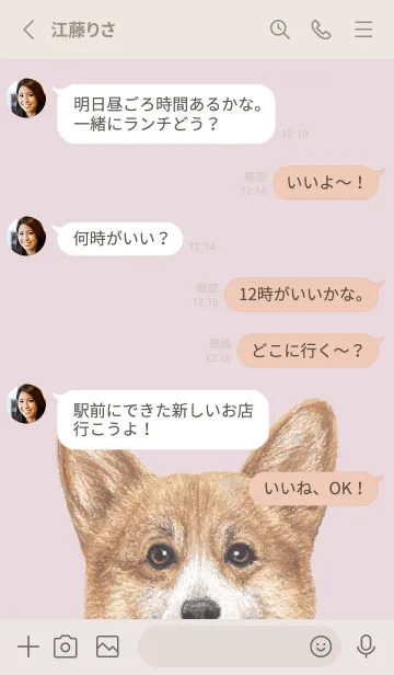 [LINE着せ替え] ICON DOG - コーギー 01 - PASTEL PK/05の画像3