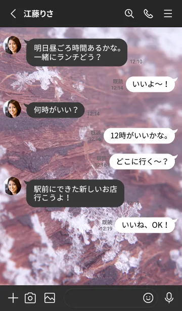 [LINE着せ替え] Snow Crystal Wood Type 5-4の画像3