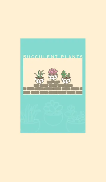 [LINE着せ替え] Succulents J-Pale Yellow Orange (Gr8)の画像1