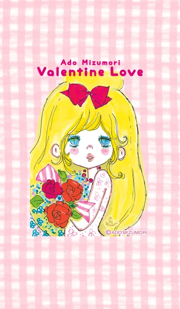 [LINE着せ替え] 水森亜土 Valentine Loveの画像1