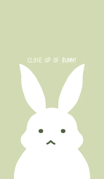 [LINE着せ替え] シンプルバニーの着せかえ/くすみ黄緑の画像1