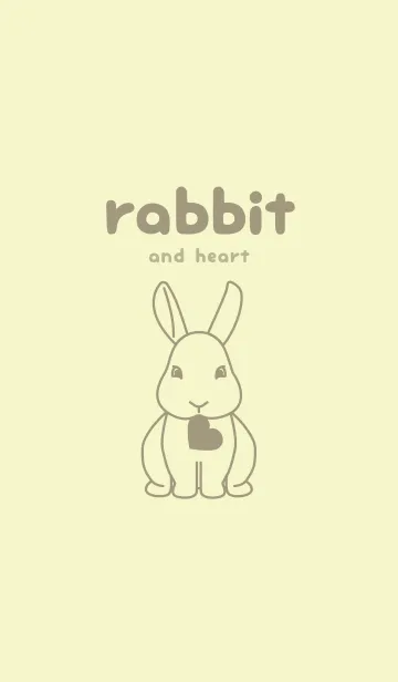 [LINE着せ替え] ウサギとハート (エッグシェル)の画像1