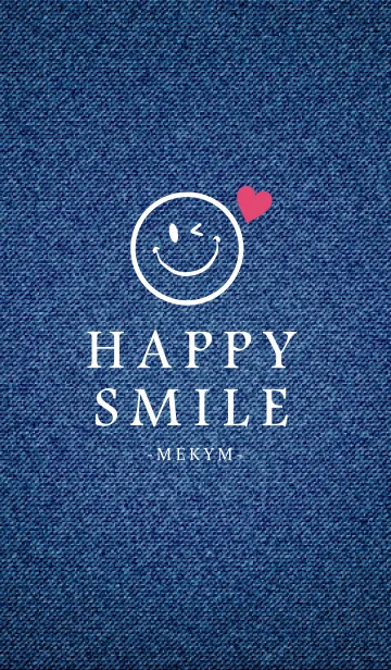 [LINE着せ替え] HAPPY SMILE DENIM HEART-MEKYM 22の画像1