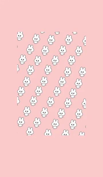 [LINE着せ替え] 量産うさぎ_黒ピンクの画像1