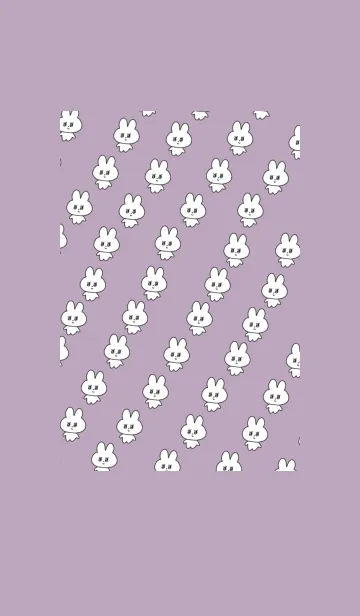 [LINE着せ替え] 量産うさぎ_黒パープルの画像1