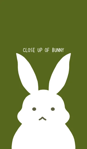 [LINE着せ替え] シンプルバニーの着せかえ/モスグリーンの画像1