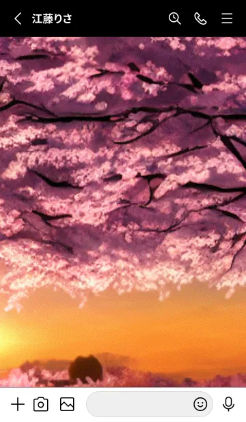 [LINE着せ替え] 桜の花咲く頃#BW01。の画像2