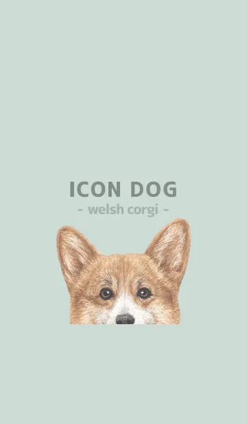 [LINE着せ替え] ICON DOG - コーギー 01 - PASTEL GR/05の画像1