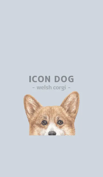 [LINE着せ替え] ICON DOG - コーギー 01 - PASTEL BL/05の画像1