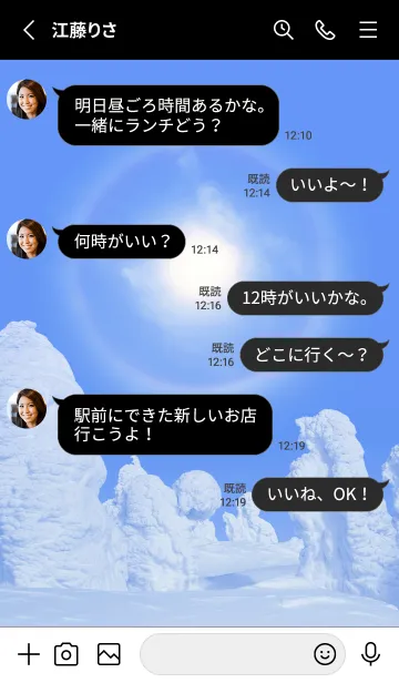 [LINE着せ替え] 幸運の太陽ハロと樹氷 23の画像3