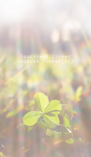 [LINE着せ替え] 四つ葉のクローバー Rainbow Shower #23の画像1