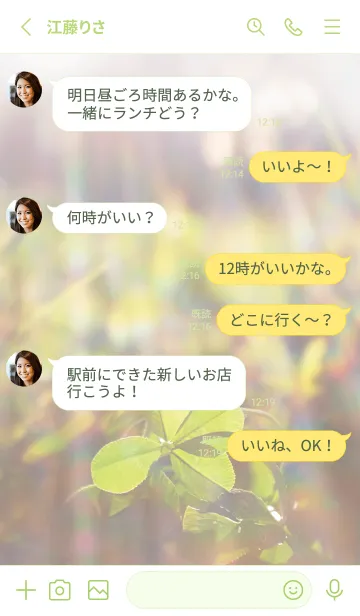 [LINE着せ替え] 四つ葉のクローバー Rainbow Shower #23の画像3